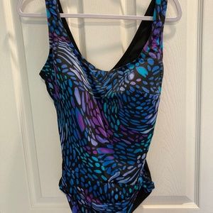 Longitude Woman's Mosaic Swimsuit Sz 22